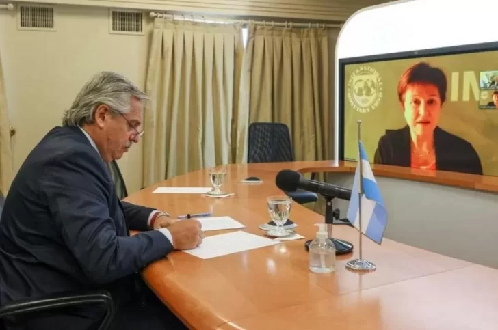 Alberto Fernández mantiene una reunión con la directora del FMI