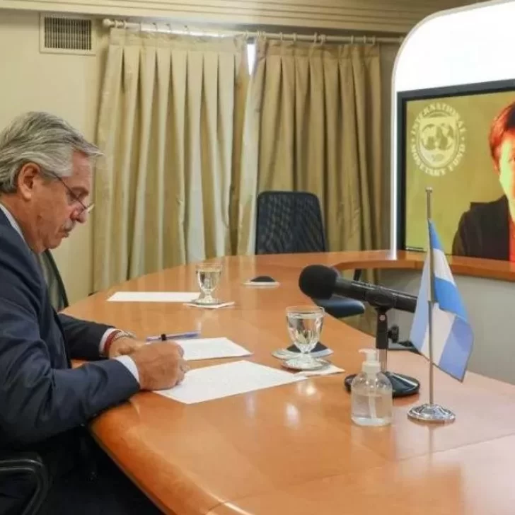 Alberto Fernández mantiene una reunión con la directora del FMI