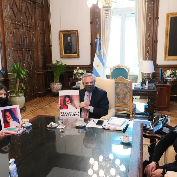 El presidente Alberto Fernández recibió a la mamá y a la abuela de Guadalupe Lucero