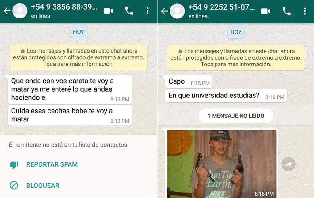 Estudiante denuncia  amenaza de muerte