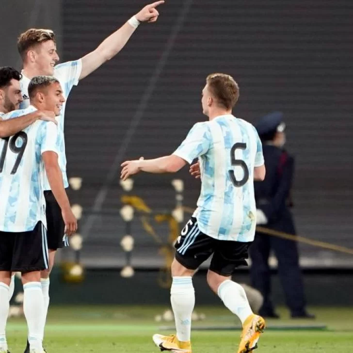 Con un cabezazo de Adolfo Gaich, la Argentina venció por 1 a 0 a Japón en la previa de Tokio 2020