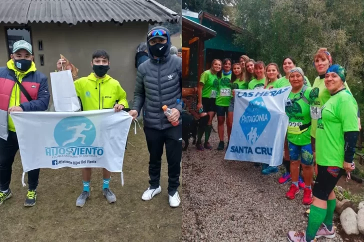 Hijos del Viento y Patagonia Running de Las Heras representaron a Santa Cruz en el “Desafío Cabeza del Indio” de El Bolsón