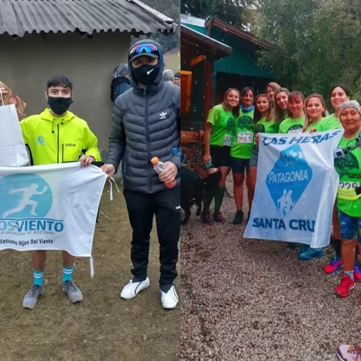 Hijos del Viento y Patagonia Running de Las Heras representaron a Santa Cruz en el “Desafío Cabeza del Indio” de El Bolsón