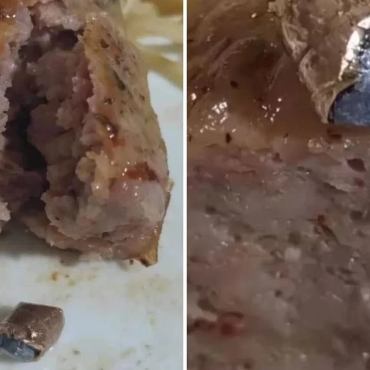 Estaban comiendo un asado y encontraron una bala dentro de un chorizo: ¿Cómo llegó ahí?