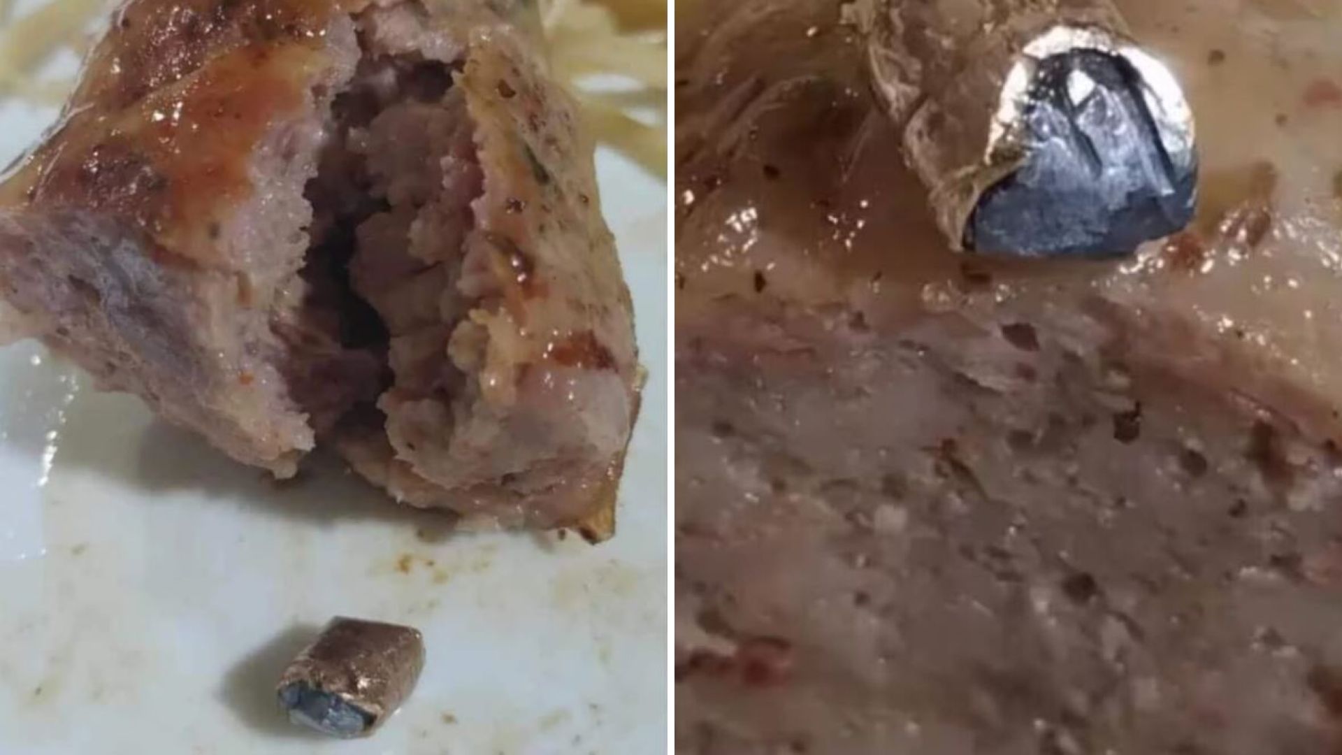 Estaban comiendo un asado y encontraron una bala dentro de un chorizo: ¿Cómo llegó ahí?