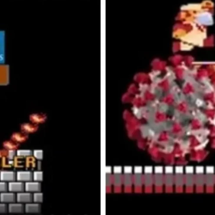 VIDEO: Mario Bros versión cuarentena lucha contra el coronavirus