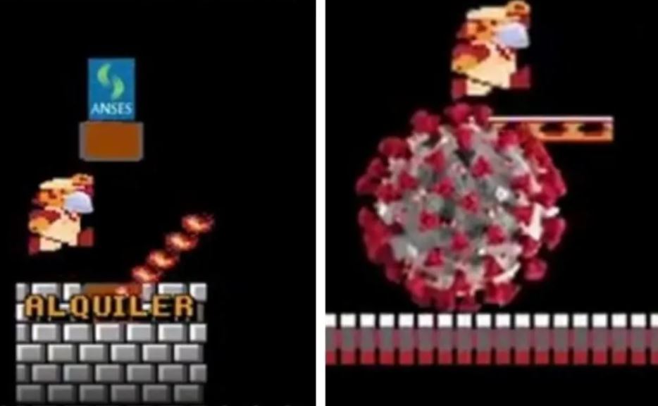 VIDEO: Mario Bros versión cuarentena lucha contra el coronavirus