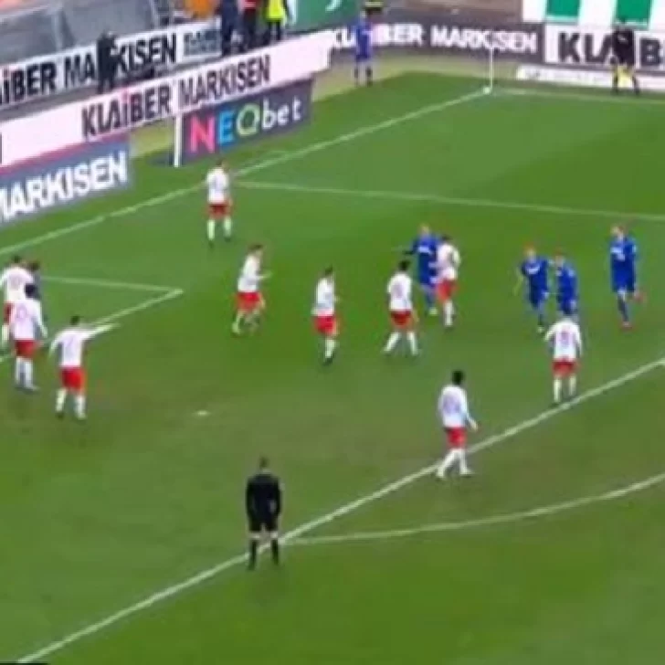 Video. Un equipo alemán sorprende con un tiro de esquina nunca antes visto durante un partido de la Bundesliga 2