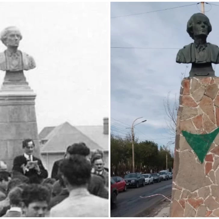 El antes y el después: la historia del busto de Alberdi que fue removido de avenida San Martín El antes y el después: la historia del busto de Alberdi que fue removido de avenida San Martín