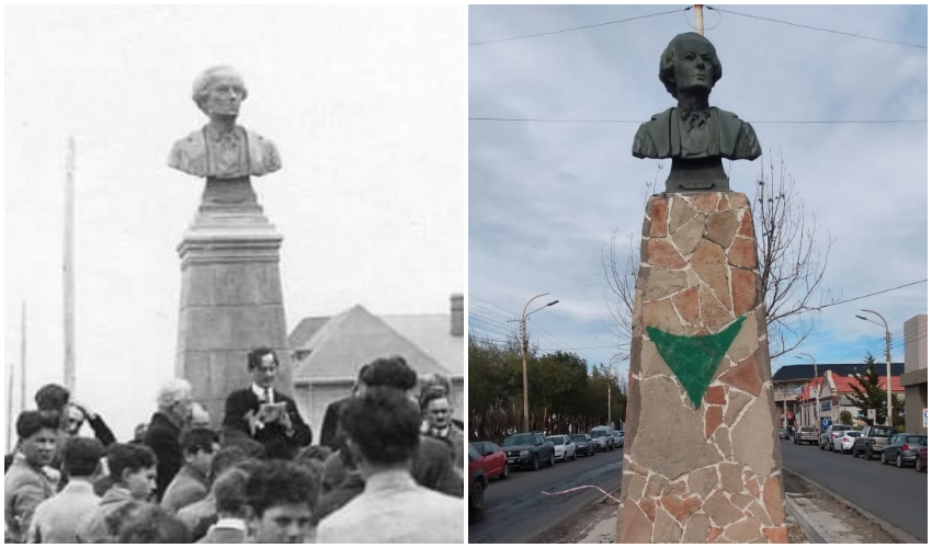 El antes y el después: la historia del busto de Alberdi que fue removido de avenida San Martín El antes y el después: la historia del busto de Alberdi que fue removido de avenida San Martín