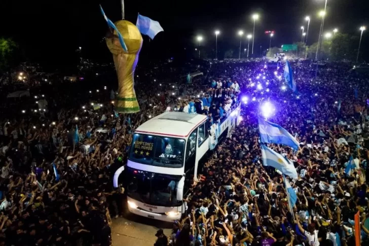 Así será el recorrido de la Selección Argentina desde Ezeiza hasta el Obelisco