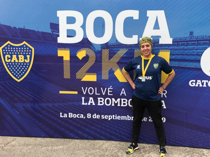 Cristina “Kitty” Chacoma  participó en los 12K de Boca Jrs