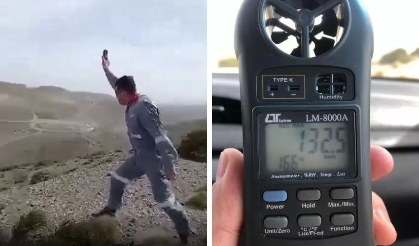 Video. Un hombre registró impresionantes ráfagas de 132 km/h en Manantiales Behr Video. Un hombre registró impresionantes ráfagas de 132 km/h en Manantiales Behr