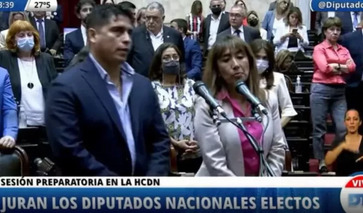 Así juraron Roxana Reyes y Claudio Vidal en la Cámara de Diputados de la Nación
