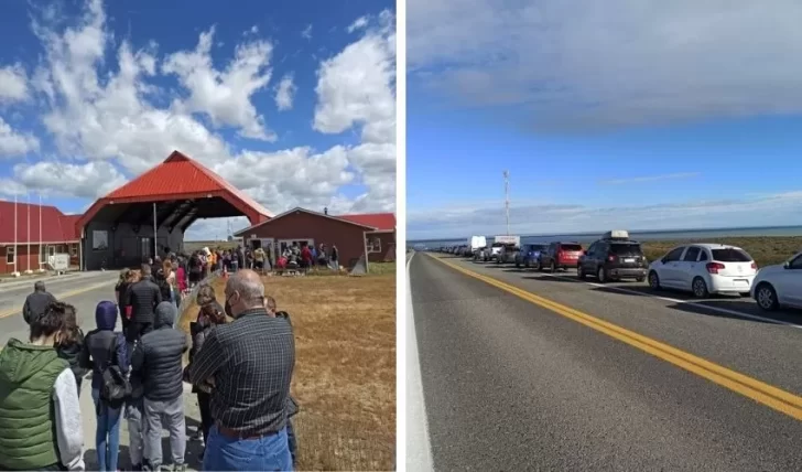 Largas filas y tres horas de demora en la frontera de Tierra del Fuego con Chile