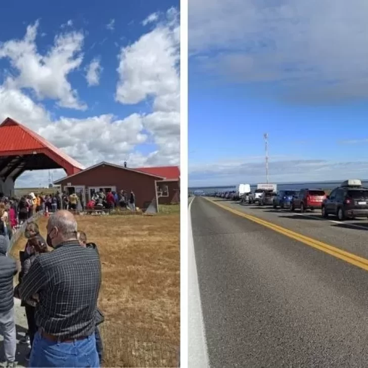Largas filas y tres horas de demora en la frontera de Tierra del Fuego con Chile