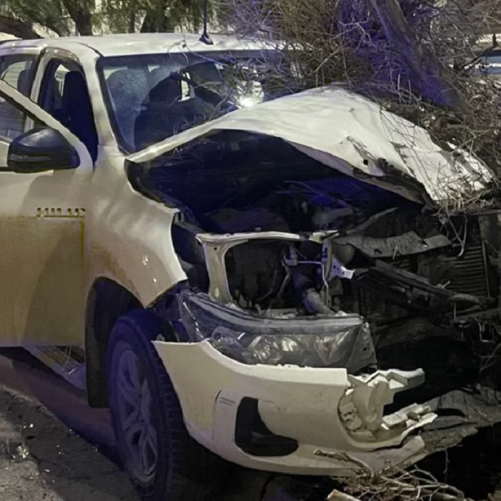 Perdió el control de su camioneta y chocó contra un árbol: había tomado alcohol