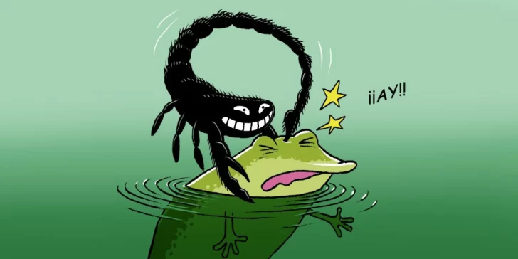 Enseñanzas de la rana  y el escorpión