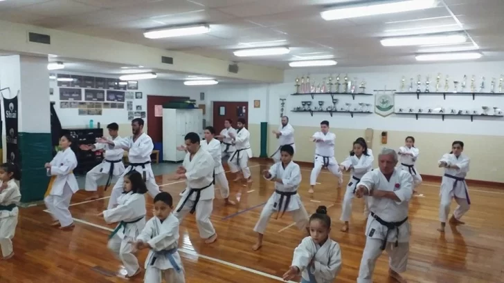 Karatecas albiverdes compiten en Río Negro