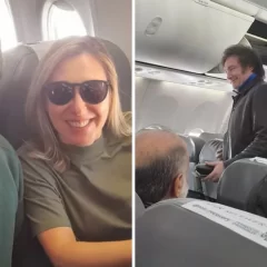 Tensión en el aire: Javier Milei y Myriam Bregman se encontraron en un vuelo camino al debate presidencial