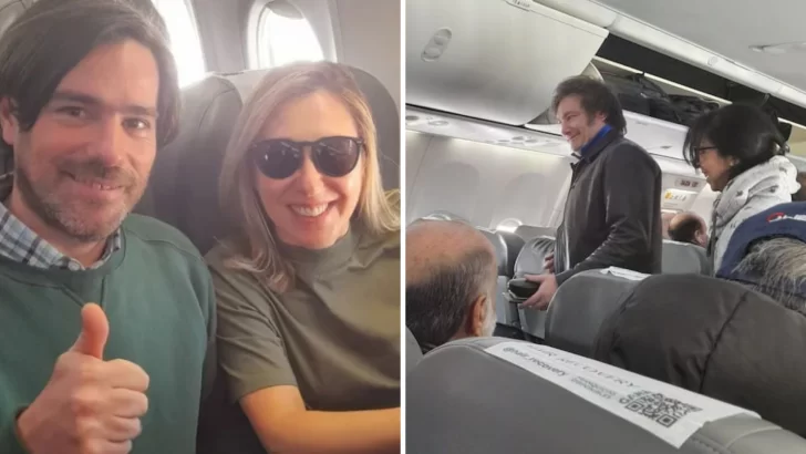 Tensión en el aire: Javier Milei y Myriam Bregman se encontraron en un vuelo camino al debate presidencial