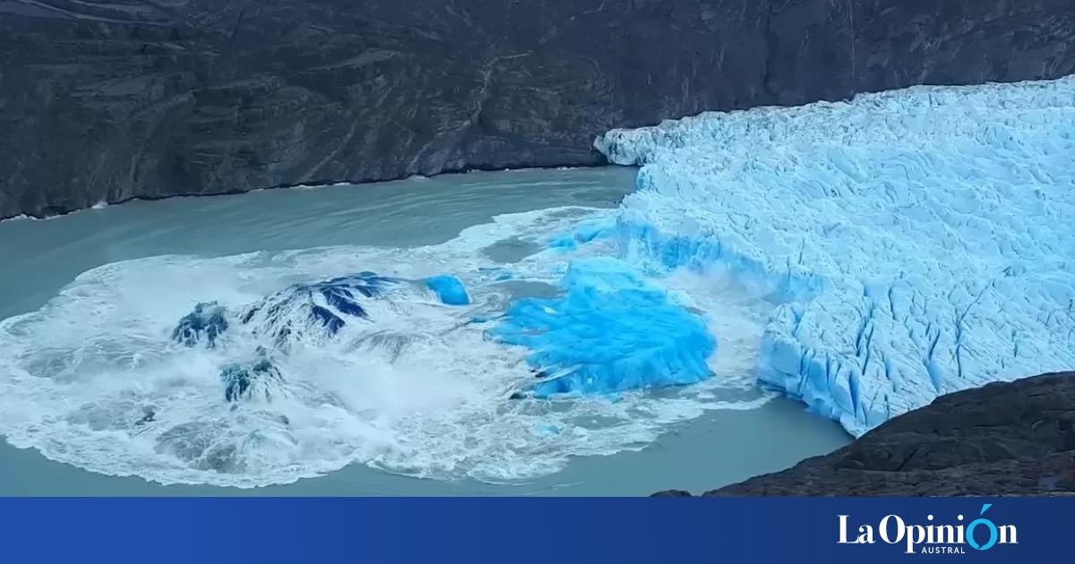 El impactante desprendimiento de un glaciar de la Patagonia se volvió ...