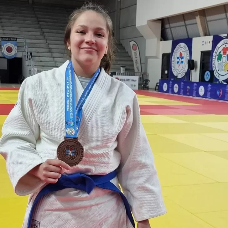 Doris Grant, judoca de Las Heras, se quedó con el bronce en el Sudamericano de judo