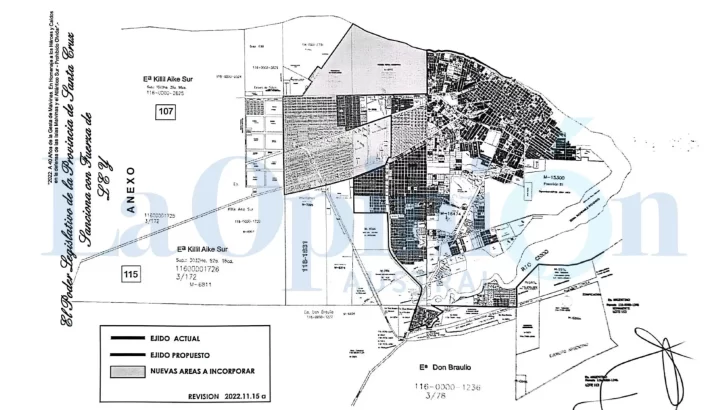Así quedó el mapa de Río Gallegos tras la ampliación del ejido urbano