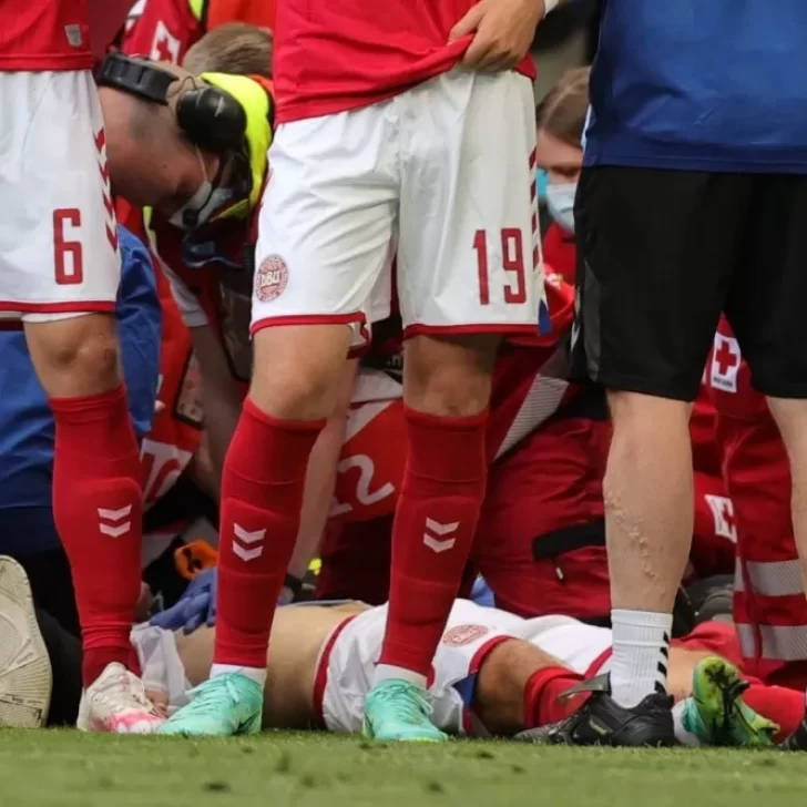 Christian Eriksen, jugador de Dinamarca, se desvaneció en pleno partido de la Eurocopa