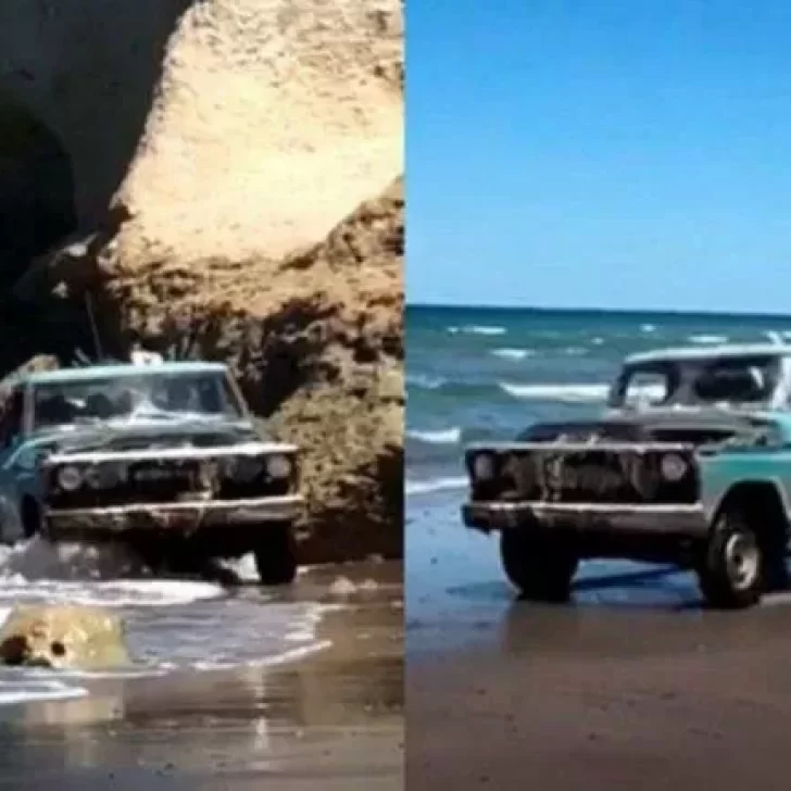Hallaron muerto al conductor de la F100 que se hizo famoso por andar en la playa de Las Grutas