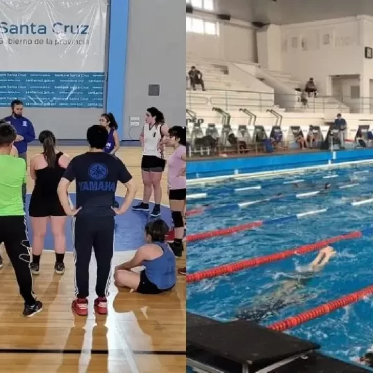 Santa Cruz se mueve: La preselección de básquet y natación entrenaron en Río Gallegos