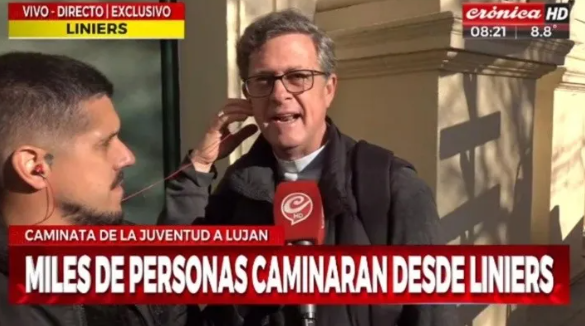 Jorge García Cuerva en la peregrinación a Luján: “Le pedimos a la Virgen que nos dé fuerza para unirnos”