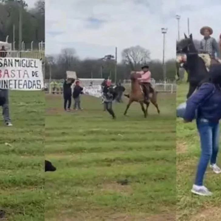 Gauchos atacaron a rebencazos a mujeres activistas que manifestaban contra una jineteada