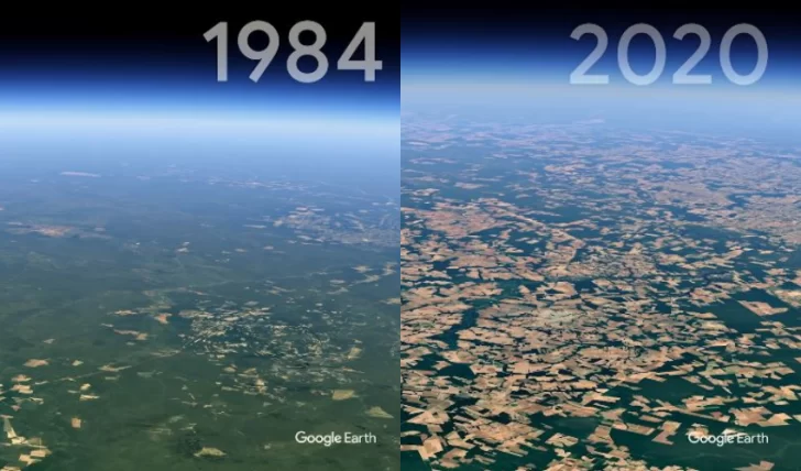 Las impactantes imágenes captadas por Google Earth: crecimiento de ciudades, deforestación, océanos y más