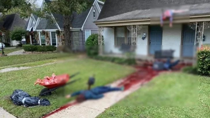 Decoró su casa por Halloween pero se le fue la mano con la “sangre” y sus vecinos lo denunciaron