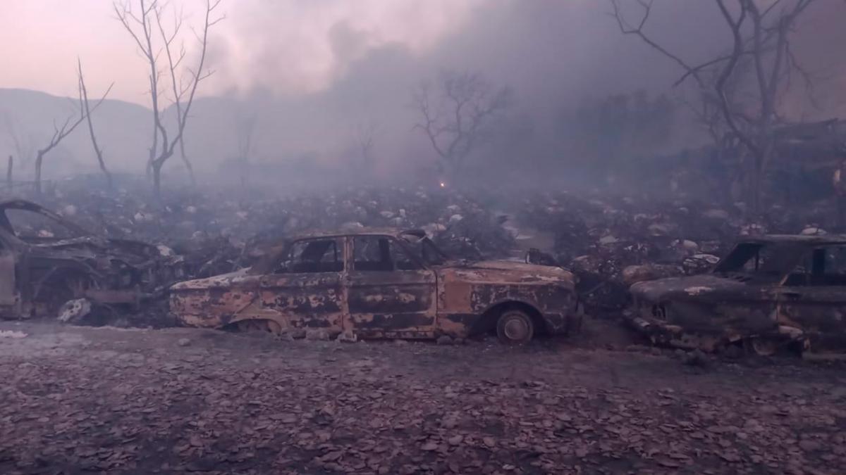 Un incendio afectó una playa de infractores de tránsito en Mendoza