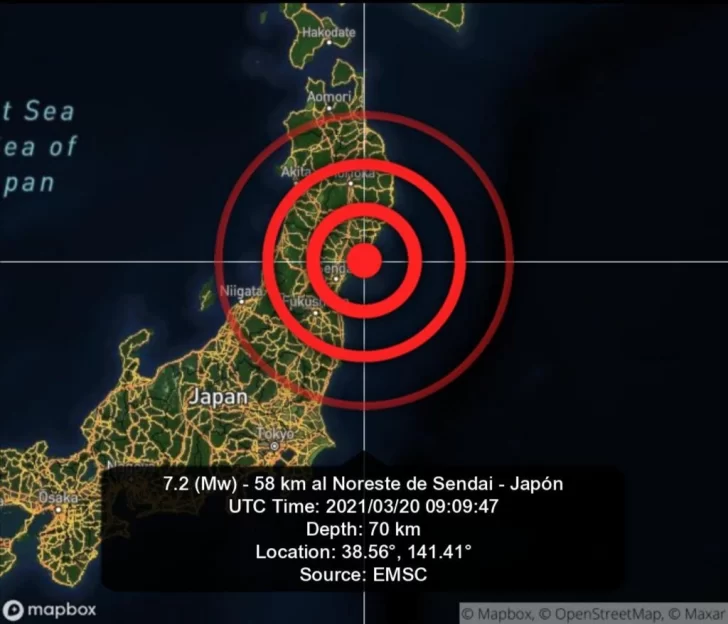 Videos. Hay alerta de tsunami en Japón tras un fuerte terremoto de 7,2