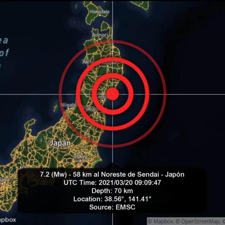 Videos. Hay alerta de tsunami en Japón tras un fuerte terremoto de 7,2