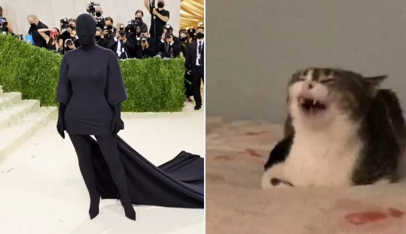 El polémico look de Kim Kardashian en la Met Gala hizo explotar los memes: ¿Por qué se vistió así?