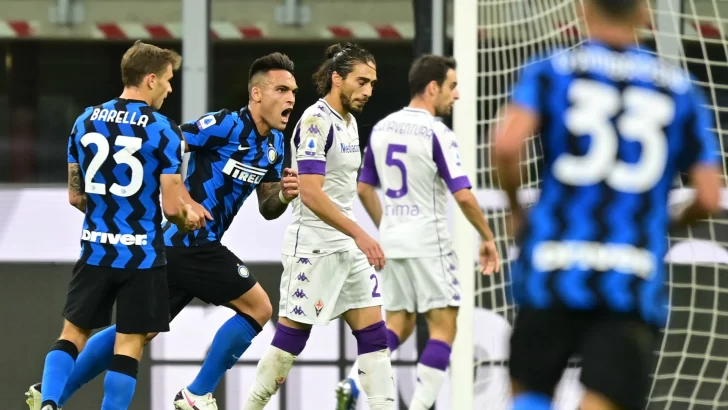 Con gol de Lautaro Martínez, el Inter venció 4 a 3 a la Fiorentina
