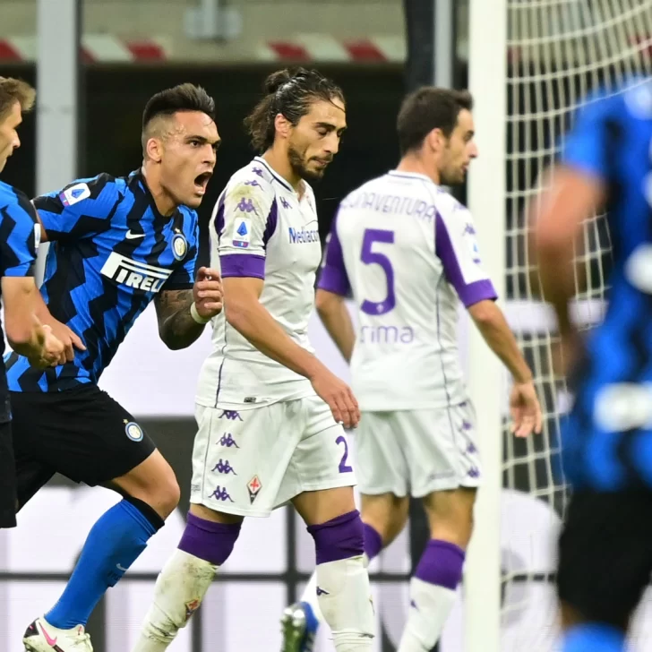 Con gol de Lautaro Martínez, el Inter venció 4 a 3 a la Fiorentina