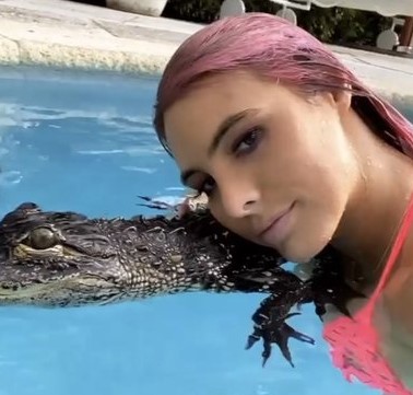 Lele Pons fue acusada de maltrato animal por nadar con un cocodrilo