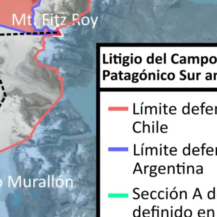 Denuncian que el mapa chileno se apropia de un territorio de glaciares en Santa Cruz que está en disputa con Argentina