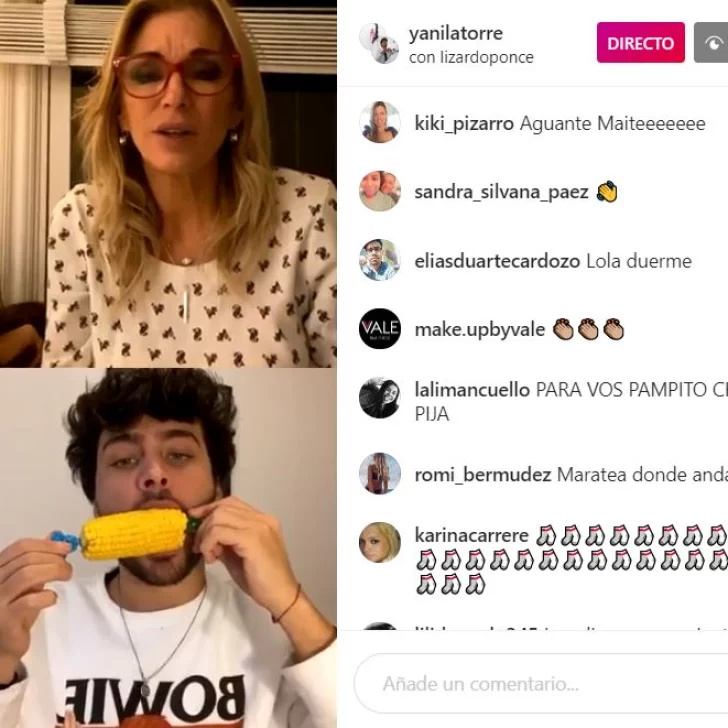 Yanina Latorre y Lizardo Ponce mantuvieron a más de 50.000 personas en un vivo por Instagram