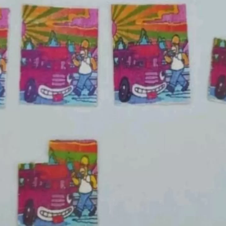 Detuvieron a un hombre afuera de un boliche con 130 troqueles de LSD con dibujos de Homero Simpson