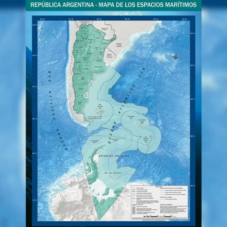 Con el nuevo mapa de la Argentina, Chubut, Santa Cruz y Tierra del Fuego serán la zona centro del país