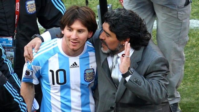 El mensaje de Lionel Messi a Diego Maradona tras su operación: “Te queremos ver bien lo antes posible”