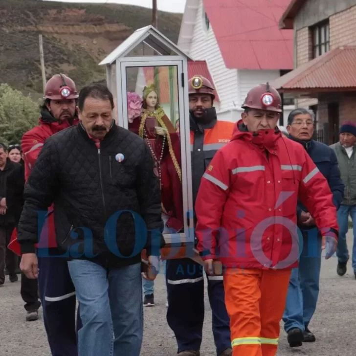 Misa y peregrinación en la cuenca carbonífera por Santa Bárbara, patrona de los mineros