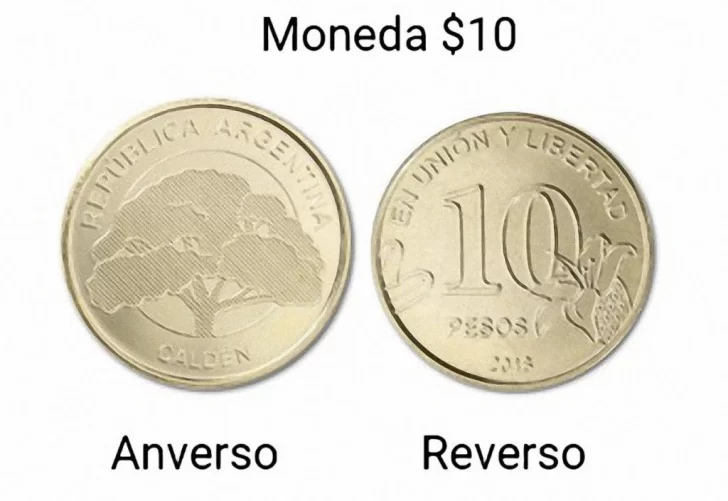 Por la inflación el Gobierno sacó monedas de 10 pesos