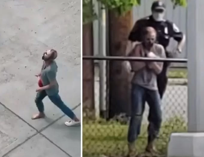 Video. Inquietantes imágenes de una “mujer zombie” por las calles de Seattle